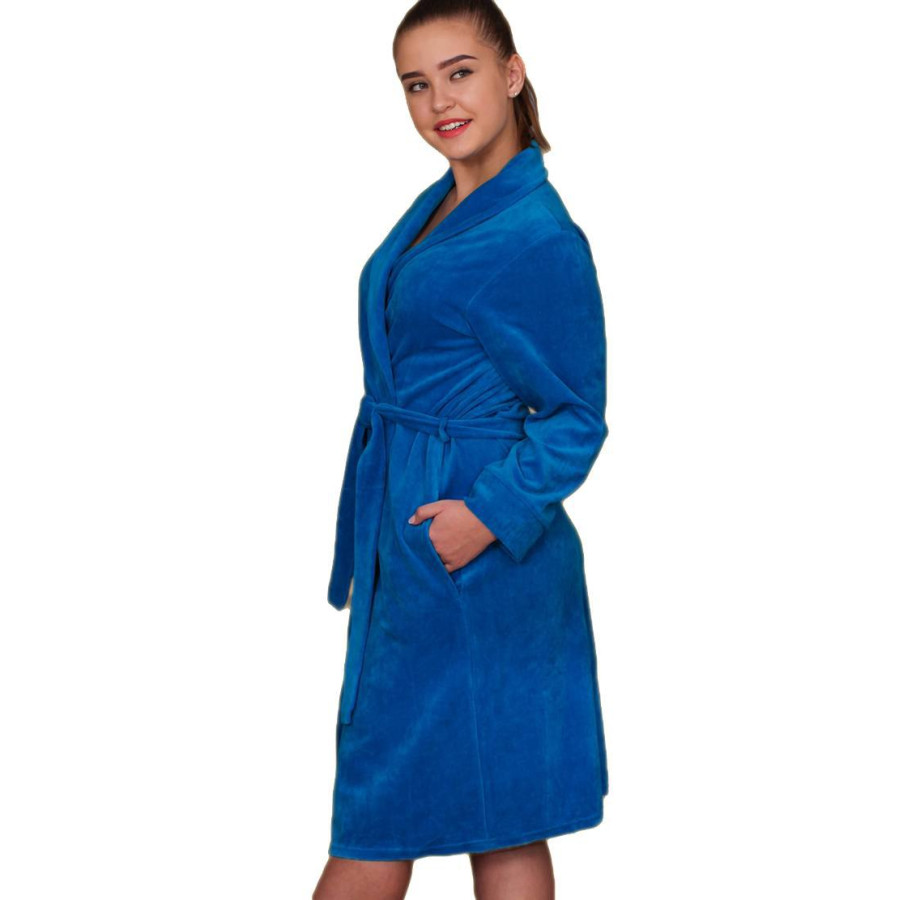 Халат жіночий на запах blue